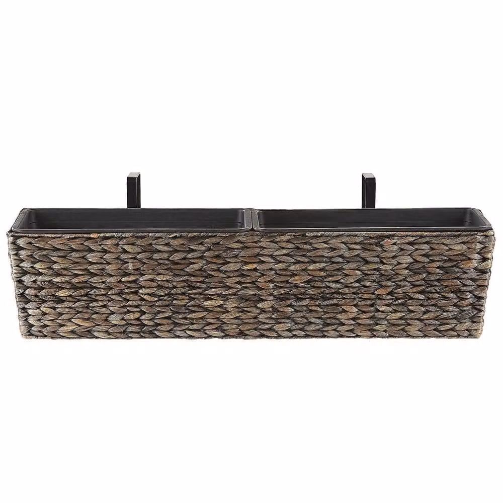 Wyld and Coco Brown Water Hyacinth Rectangular Planter W: 80 cm, D: 18 cm, H: 18 cm – 2