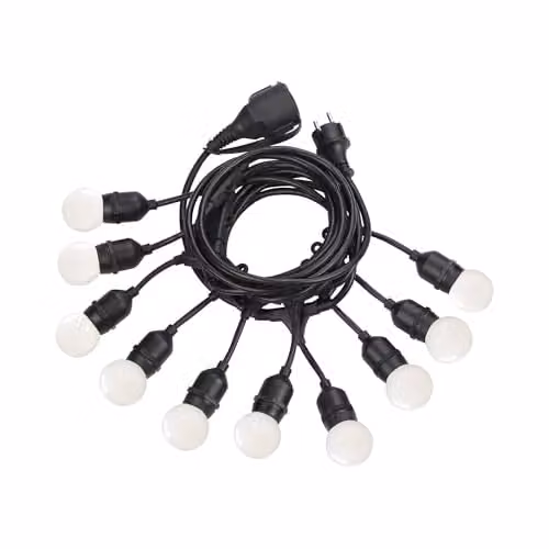 Netlighting Fiesta Outdoor Hanging Lights in Black, IP44, E27