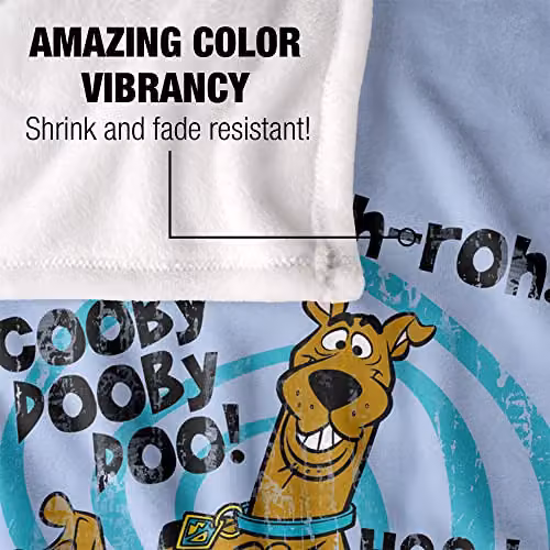 LOGOVISION Scooby Doo Officially Licensed Super Soft Fleece Throw Blanket, Multicolour and White, W/D/H: 152 x 127 cm – 3