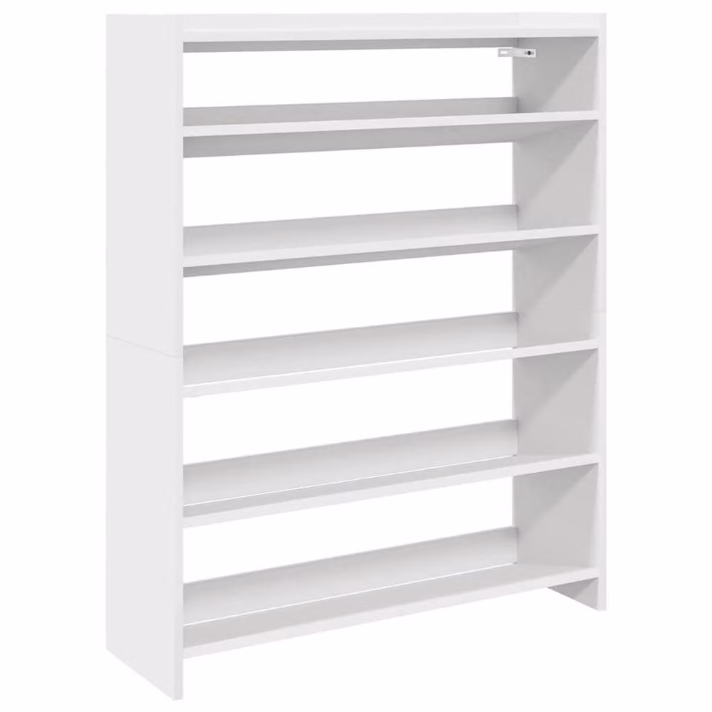 Berkfield Home White MDF Shoe Rack, W/D/H: 80 x 25 x 100 cm – 2