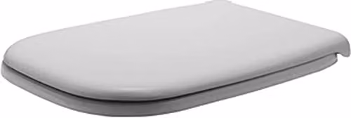 Duravit D-Code Compact Toilet Seat in White with Stainless Steel Hinges – 3
