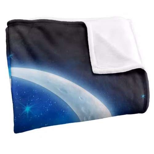 JQ Licensing En Cat In The Moon Silky Touch Super Soft Throw Blanket, White, W/D: 152 x 127 cm – 2