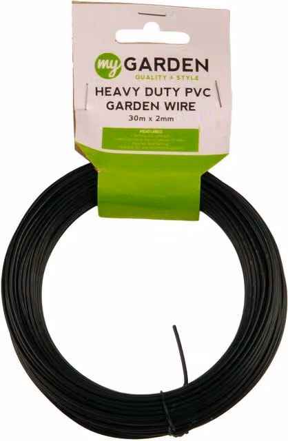 My Garden Heavy Duty PVC Garden Support Wire for Climbers and Ornamental Plants in Black and Green