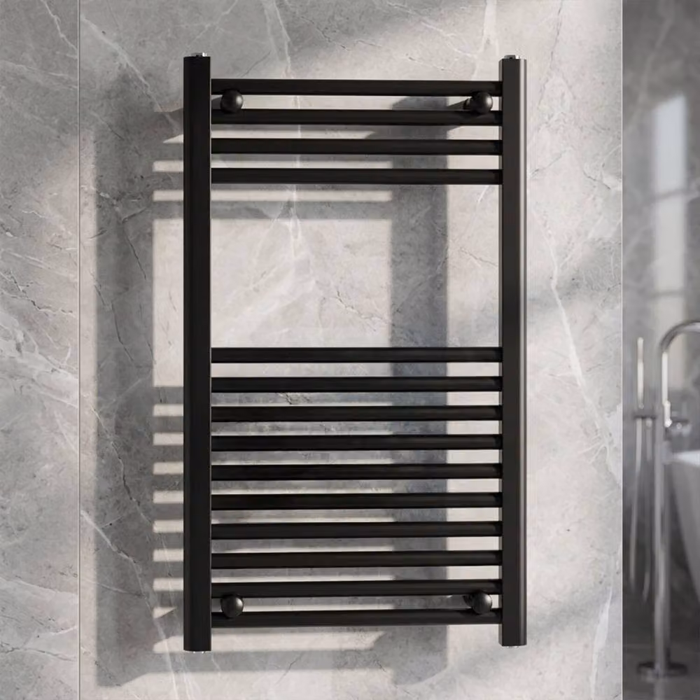 Balterley Anthracite Grey Round Straight Towel Radiator, W: 50 cm, H: 80 cm – 3