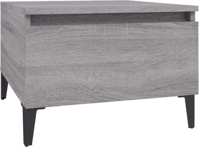 Berkfield Home Sonoma Side Table in Grey, W/D/H: 50 x 46 x 35 cm – 1