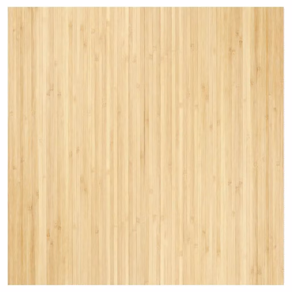 Berkfield Home Square Bamboo Rug in Beige, 100 x 100 cm – 2