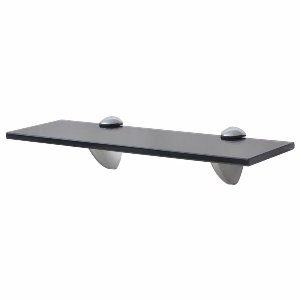Berkfield Home Modern Black Glass Floating Wall Mounted Shelf – 2