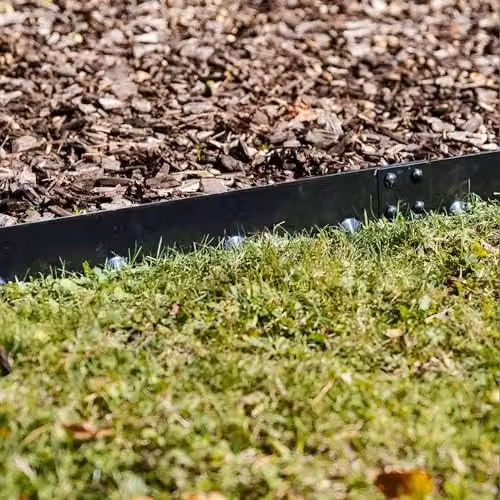Primrose 5m Steel Modular Garden Lawn Border and Path Edging Pieces in Black – 2
