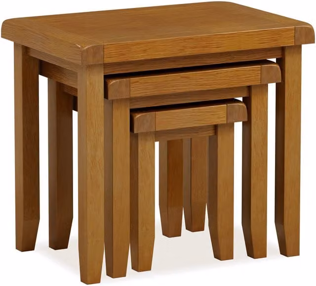 Rest Relax Elston Oak Nest of 3 Tables in Brown