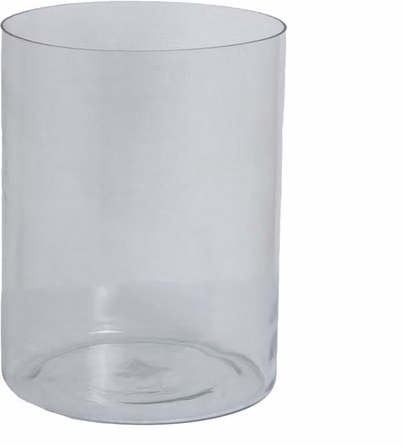 KDMK Modern Yellow Glass Cylinder Vase for Tabletop Decor