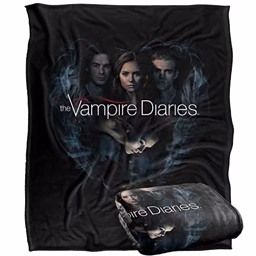 LOGOVISION Vampire Diaries Hearts Desire Super Soft Fleece Throw Blanket, White and Multicolour, W/D/H: 152 x 127 cm – 1