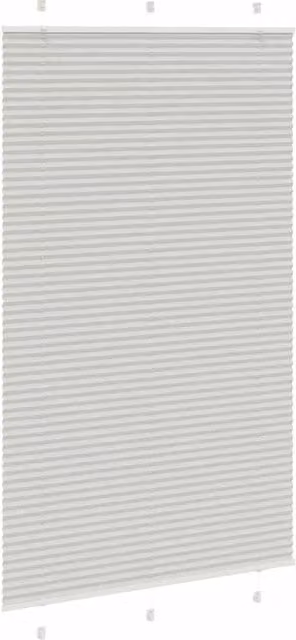 Berkfield Home Single Pleat Fabric Blind in Light Grey, W: 120 cm, H: 200 cm
