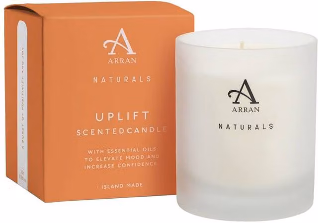 ARRAN Sense of Scotland Uplift Bergamot & Grapefruit Soy Wax Candle in Clear Glass, 30 g – 1