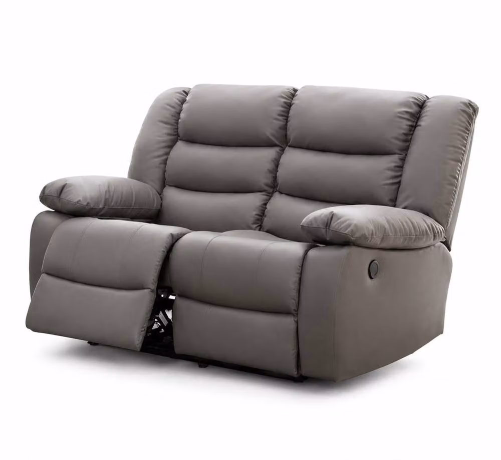 My New Sofa MNS Roma 3+2 Seater Leather Manual Recliner Set in Grey – 3