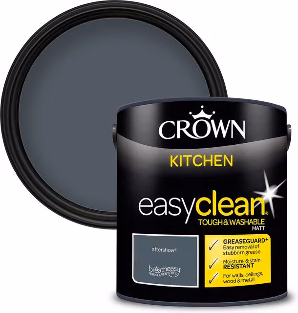 Crown Easyclean Matt Blue Kitchen Paint, 2.5 l – 1