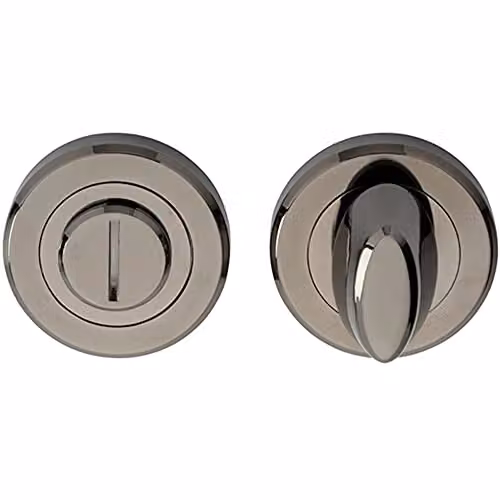 Loops Thumbturn Lock and Release Handle with Bevelled Edge and Concealed Fix in Black Nickel – 1