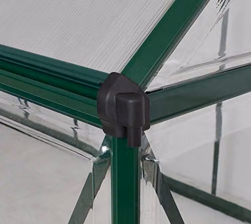 Palram Hybrid Polycarbonate Greenhouse in Green, W: 185 cm, H: 208 cm, L: 306 cm – 7