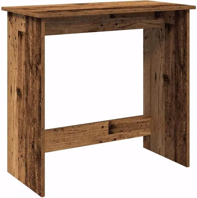Berkfield Home Writing Desk in Brown Old Wood, W/D/H: 80 x 40 x 75 cm