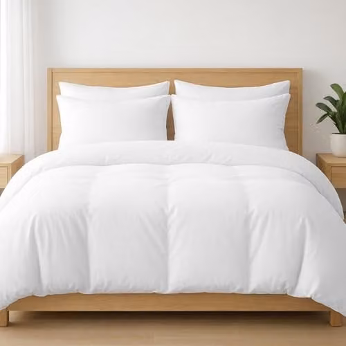Pamposh 400 Thread Count Egyptian Cotton Double Duvet Set, White – 1