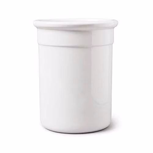 WM Bartleet & Sons 1750 Traditional Porcelain Utensil Storage Pot, White