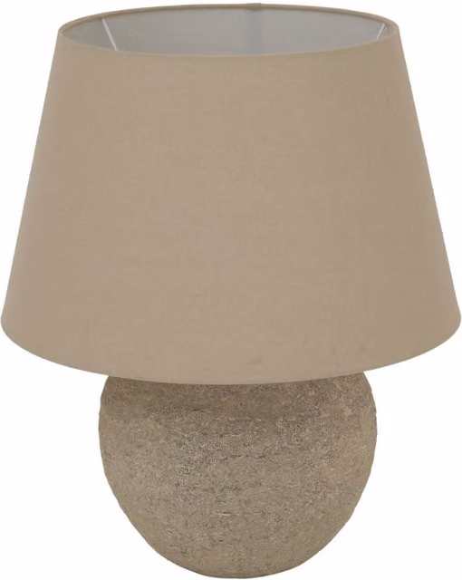 KDMK Mediterranean Ceramic Tabletop Lamp in Grey, H 40 cm x W 32 cm x D 32 cm