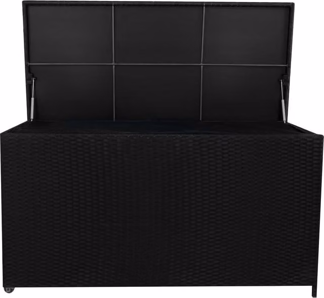 Jardi Modern Rattan Cushion Storage Box in Black