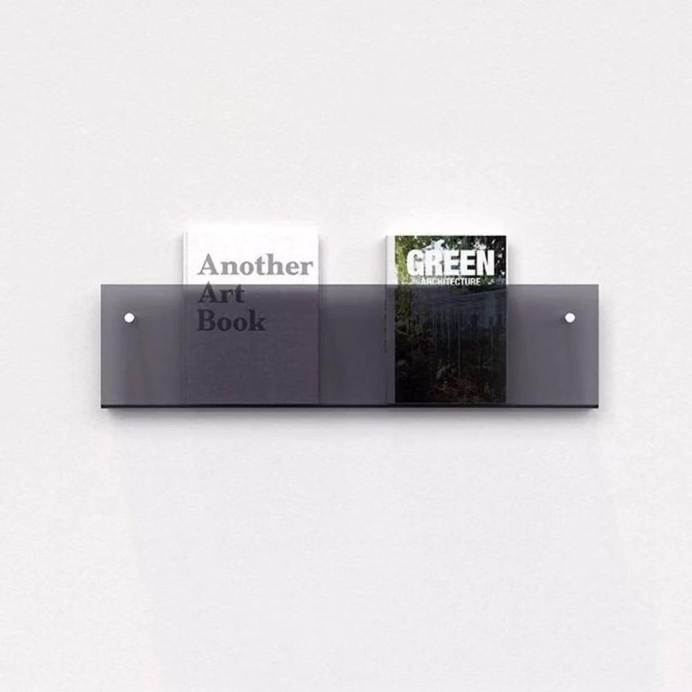 FORGEVIO Wall Mounted Pamphlet Shelf in Black – 4