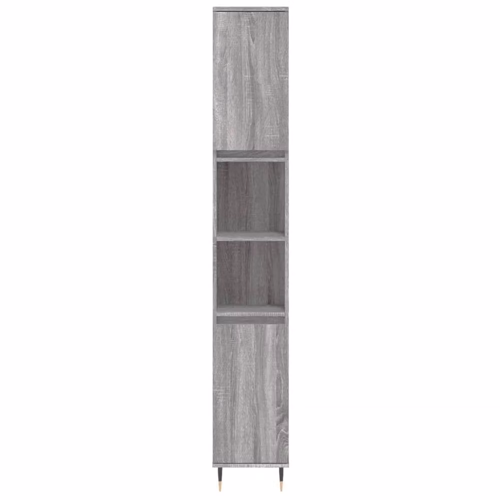 Berkfield Home 3 Piece Modern Grey Bathroom Furniture Set – 2