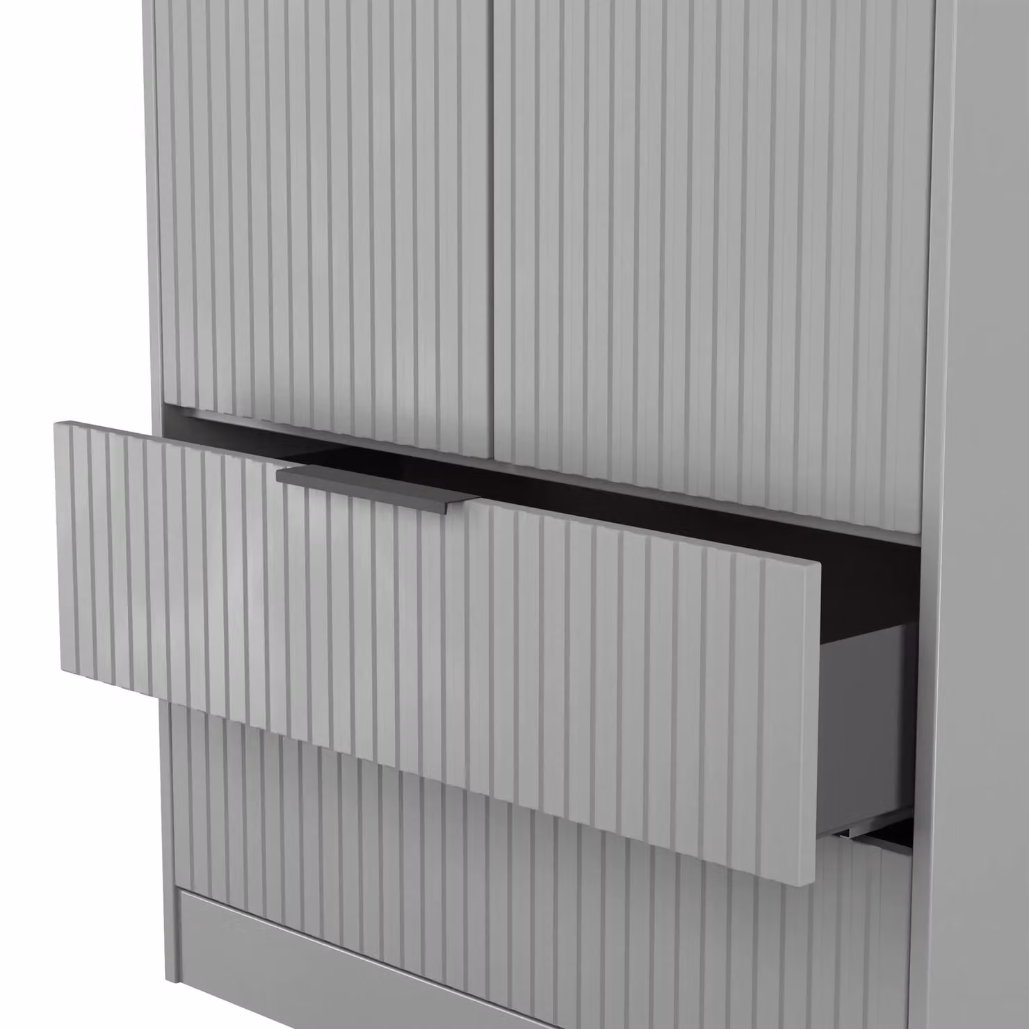 Ready Assembled 2 U Menai 2 Door 2 Drawer Wardrobe in Dark Grey – 3