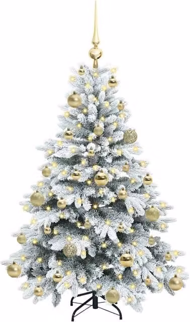 Berkfield Home Beautiful Artificial Christmas Tree with 150 Warm White LEDs, Green, Height: 120 cm
