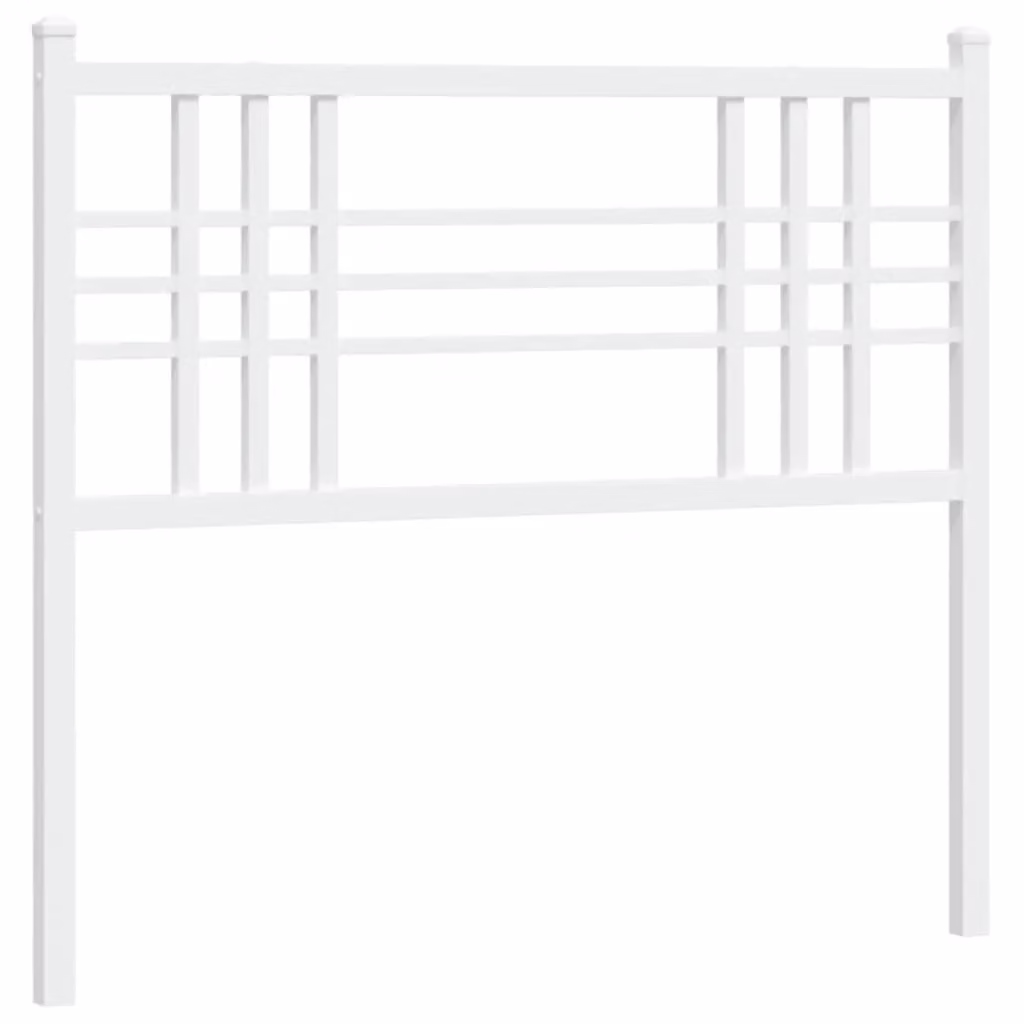 Berkfield Home Classic Metal Headboard in White, Width: 100 cm – 2