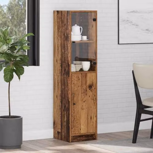 vidaXL Modern Highboard Storage Unit in Brown, W/D/H: 35 x 37 x 142 cm – 2