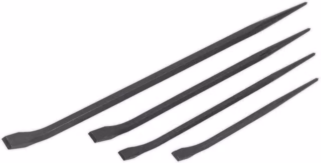 Loops 4 Piece Black Stainless Steel Pry Bar Set