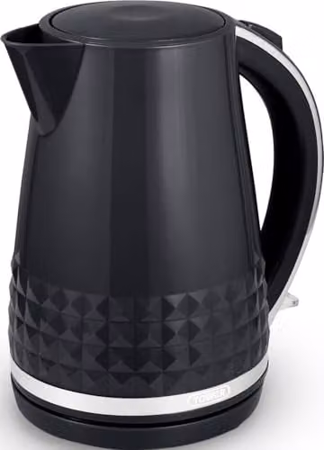 Tower Solitaire Kettle in Black with Chrome Accents, 1.5L, 3kW, with Limescale Filter and Stainless Steel Elements – 1