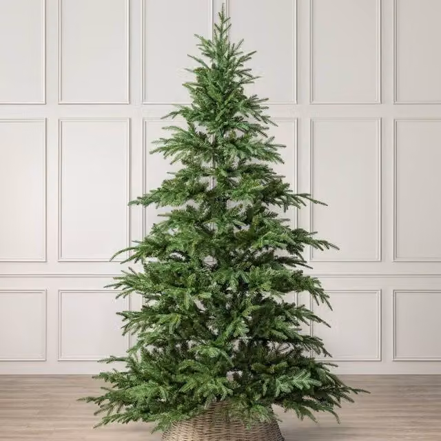 Christow Realistic Green Nordmann Fir Artificial Christmas Tree with Stand, Height: 213.36 cm