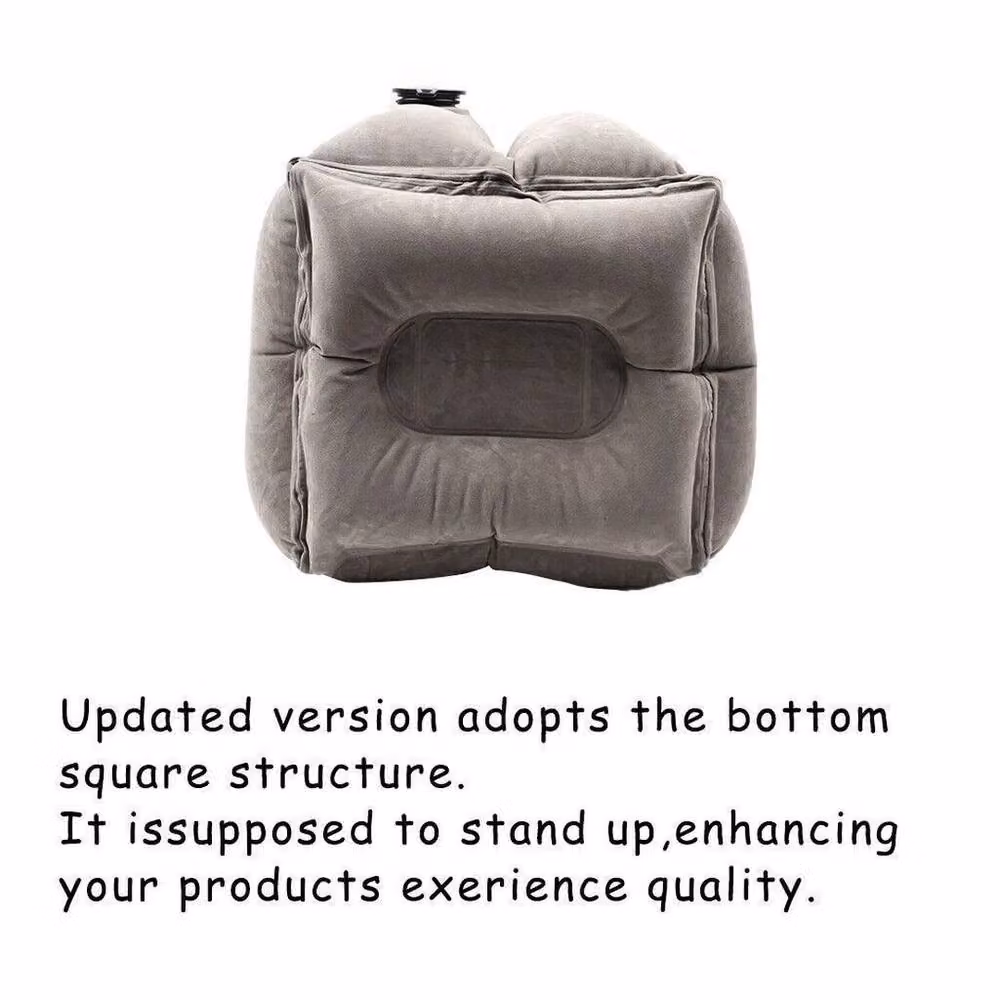 Kelvenix Inflatable Air Cushion Travel Pillow in Grey, W: 100 cm x L: 190 cm – 2