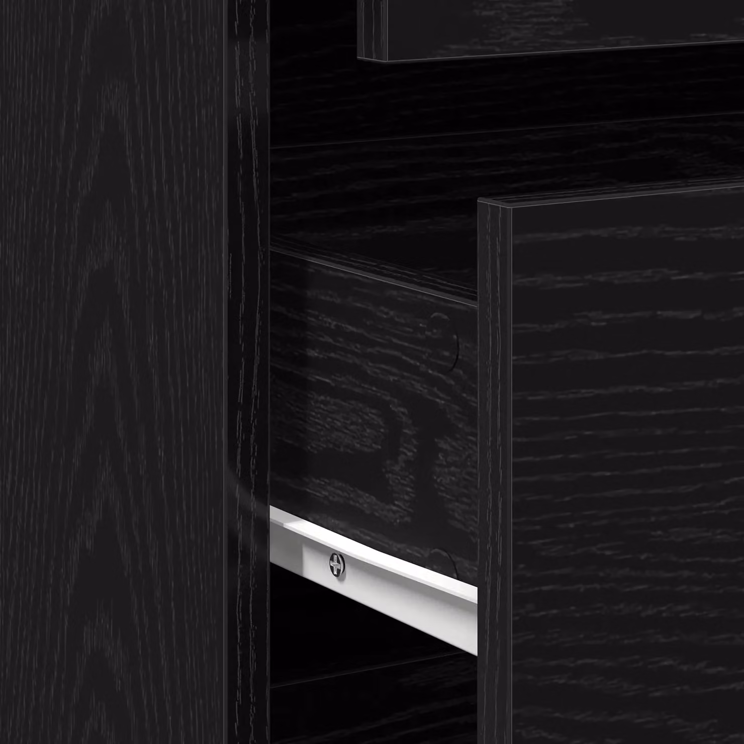 Berkfield Home Corner Chest of Drawers in Black Oak, W/D/H: 80 x 41 x 58 cm – 5