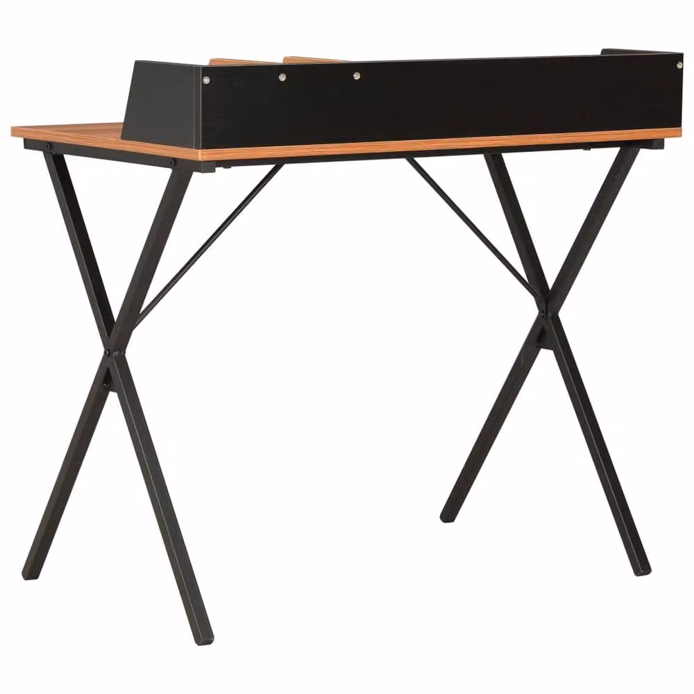 Berkfield Home Modern Corner Desk in Black and Brown, W: 80 cm, D: 50 cm, H: 84 cm – 2