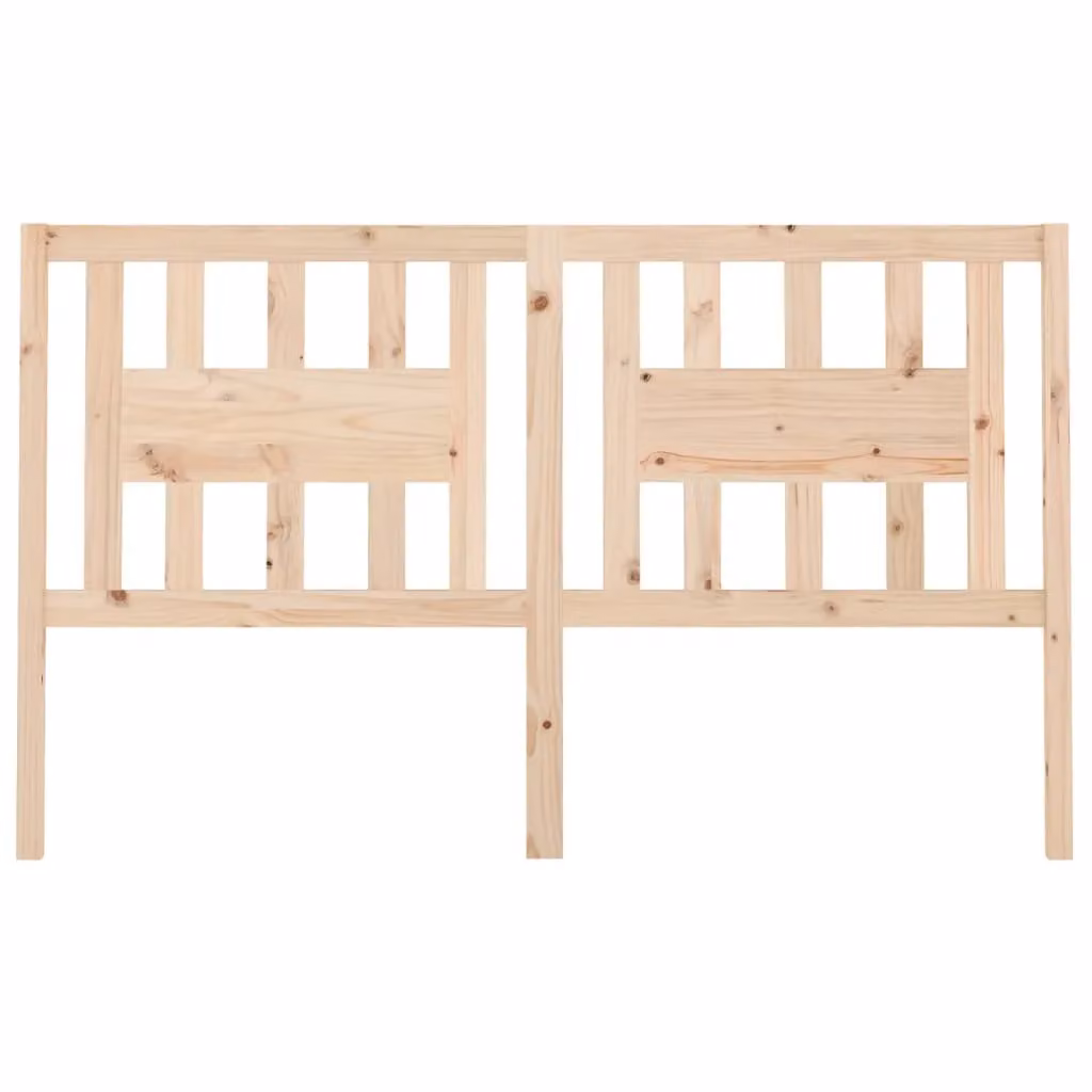 Berkfield Home Rustic Solid Wood Pine Headboard in Brown, W: 166 cm, D: 4 cm, H: 100 cm – 2