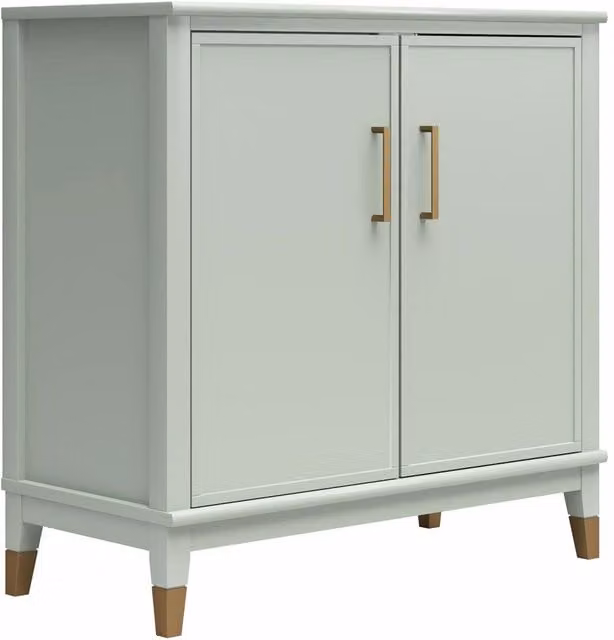 Westerleigh Accent Cabinet with 2 Hinged Doors in Green and Gold