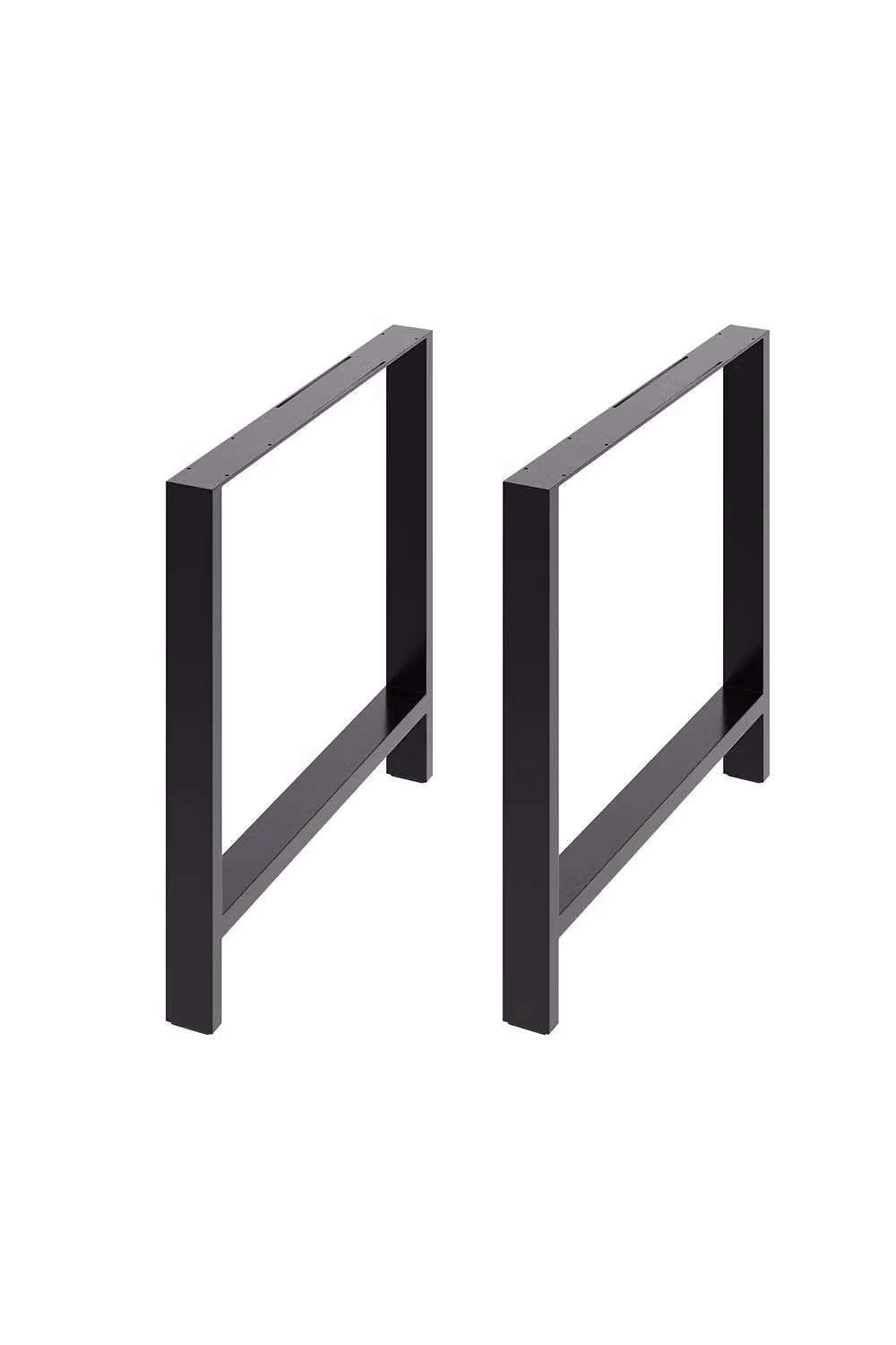 Living and Home 2-Piece Black H-Shaped Anti-Slip Iron Metal Replacement Legs for Dining Tables, Desks and Workbenches, H: 71 cm, W: 75 cm – 2