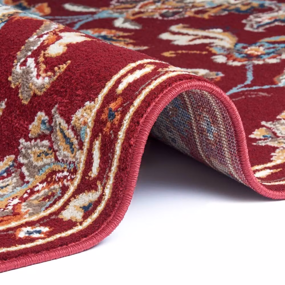 THE RUGS Caracci Orient Rug in Red with Vintage Floral Design, W: 200 cm, L: 280 cm – 2