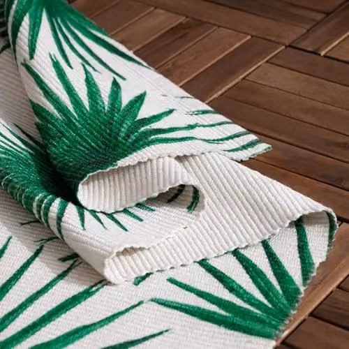 Riva Home Algave Art Deco Floral Flatweave Washable Indoor/Outdoor Rug, Green, W: 120 cm, L: 170 cm – 4