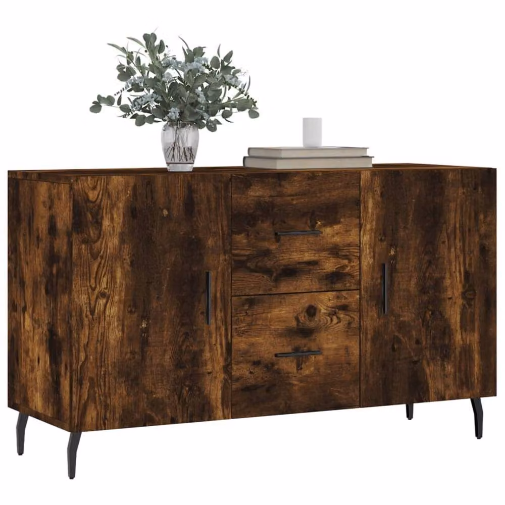 Berkfield Home Modern Smoked Oak Sideboard in Brown, W/D/H: 100 x 36 x 60 cm – 3