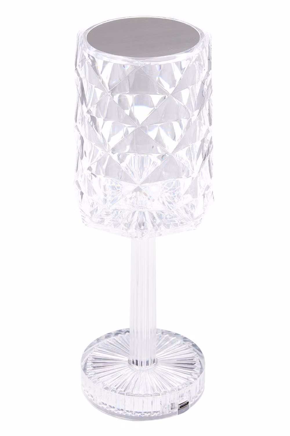 H&O Direct Crystal Diamond RGB LED Table Lamp in White and Transparent with Remote Control and Dimming Function – 2