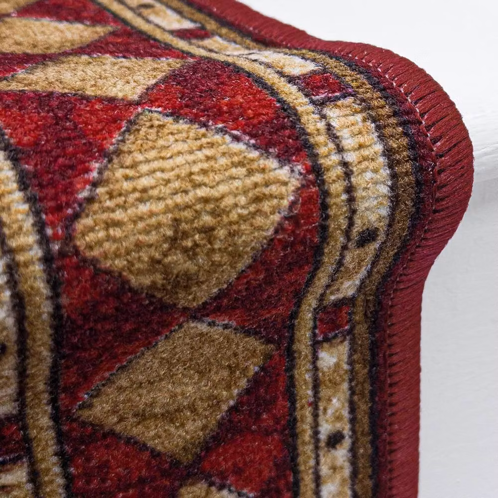 runrug Cheops Stair Runner Carpet, Red, W: 66 cm x L: 510 cm – 4