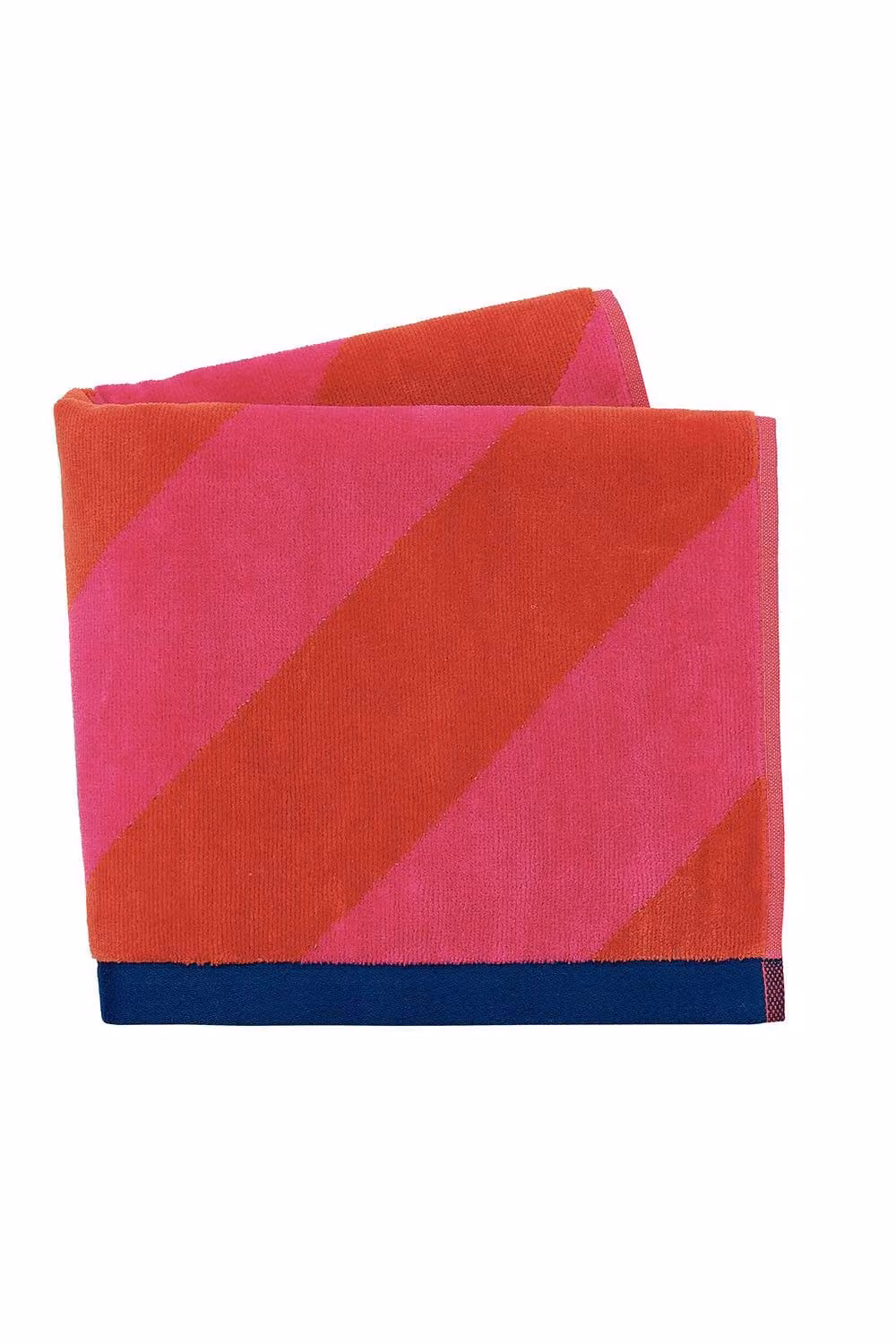 Harlequin Paper Straw Stripe Cotton Terry Velour Hand Towel in Red – 3
