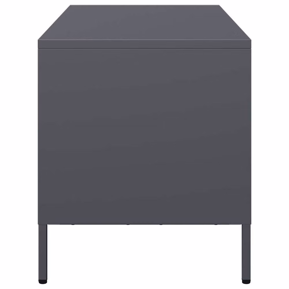 Berkfield Home Anthracite TV Cabinet in Dark Grey Matt Cold-rolled Steel W/D/H: 101.5 x 39 x 43.5 cm – 5