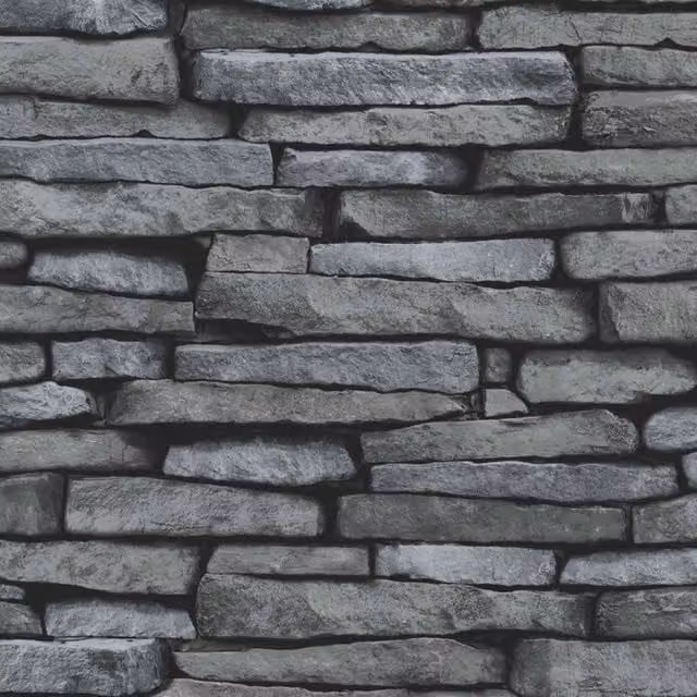 Fine Décor Grey Stone Effect Abstract Rustic Wallpaper Roll
