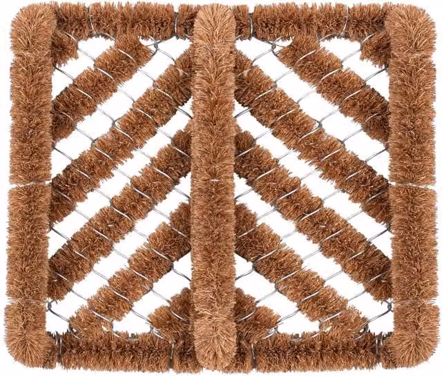 Nicola Spring Natural Coir Rectangular Door Mat, Brown, W/D: 35 x 30 cm